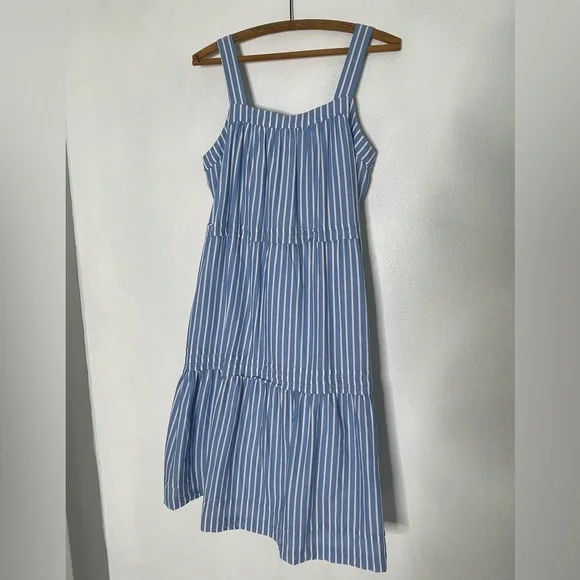 Pact The Sunset Easy Blue Stripe Organic Cotton Cami Dress. Size Medium. - Picture 6 of 12
